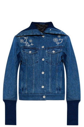 【HAVE A GRATEFUL DAY】EMBROIDERY JACKET/S Navy blue Denim jacket with bark embroidery Kenzo - Vitkac AS